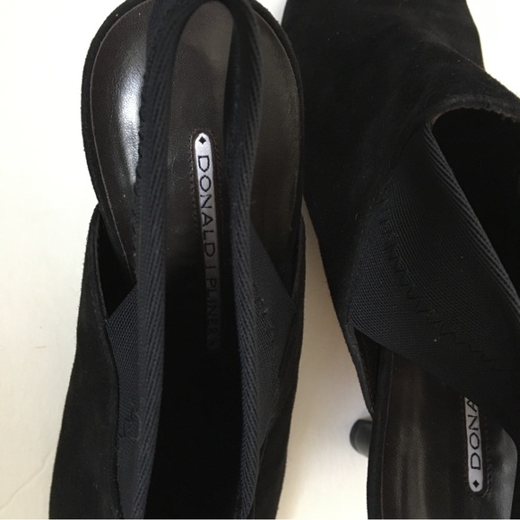 Donald J Pliner Black Suede Sling back Pumps US 8 1/2 M - Picture 4 of 6
